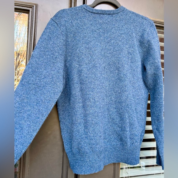 Polo Ralph Lauren 100% Lambs Wool Blue V-Neck Sweater - Men's Small - Picture 5 of 8
